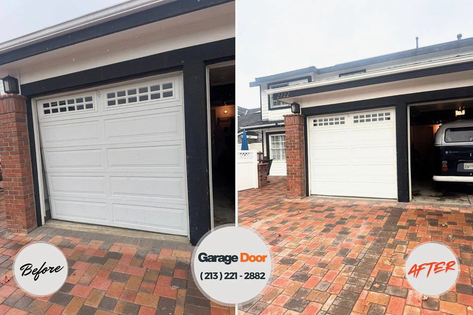 Before and after: garage door repair West Wyomissing, PA